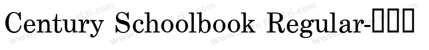 Century Schoolbook Regular字体转换
